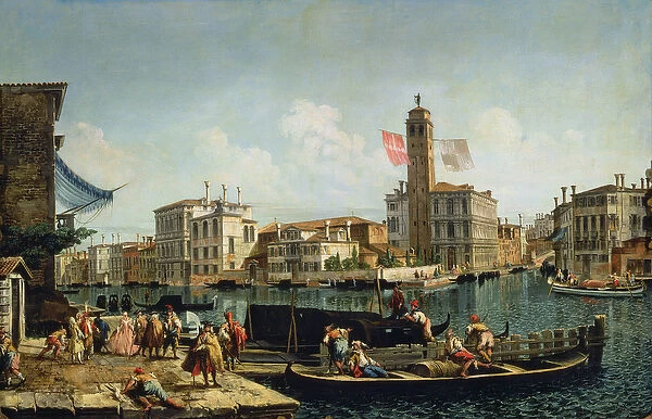 The Canal Grande and S. Geremia, Venice (oil on canvas)