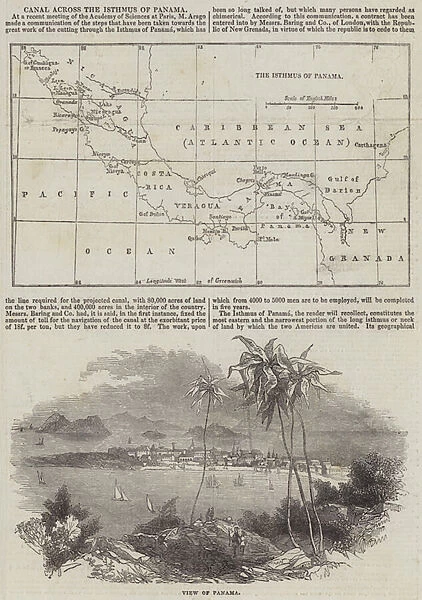 Canal across the Isthmus of Panama (engraving)