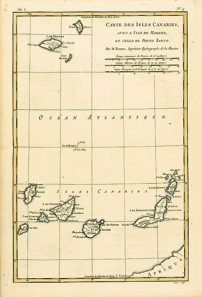 The Canary Islands, with Madeira and Porto Santo, from Atlas de Toutes les Parties