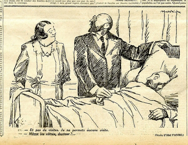 Candid, Satirique en N & B, 1931_5_28: Humor, Medical, Adultere Illustration by Abel