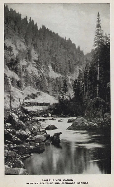 Canyons of Colorado: Eagle River Canon, Between Leadville and Glenwood Springs (b  /  w photo)