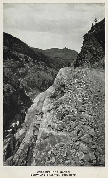Canyons of Colorado: Uncompahgre Canon, Ouray and Silverton Toll Road (b  /  w photo)