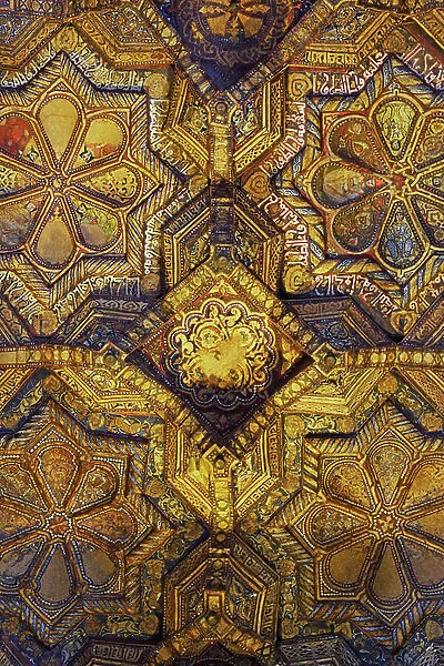 Cappella Palatina, ceiling in Arabic carving, Palazzo dei Normanni also Palazzo Reale, Palermo, Sicily, Italy, Europe
