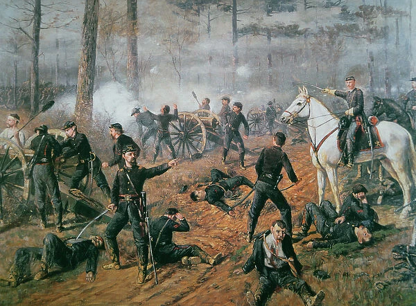 Captain Hickenloopers battery in the Hornets Nest at the Battle of Shiloh