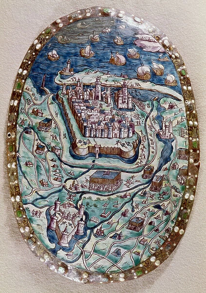 The Capture of Calais by the French in 1558 (enamel)