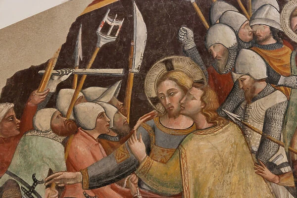 Capture of Christ, by Master of the right apse of St Francis in Montefalco, detached fresco, end XIV century