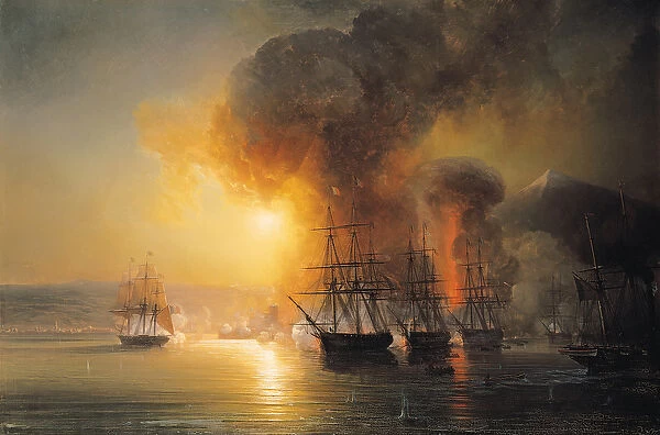 Capture of the Fort of Saint-Jean-d Ulloa on 23rd November 1838, 1839 (oil on canvas)