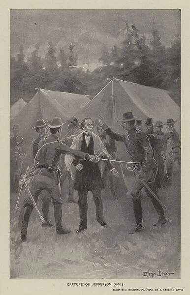 Capture of Jefferson Davis (litho)