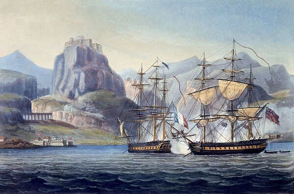 The Capture of the Var by HMS Belle Poule off Corfu, 1809