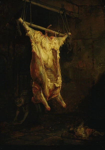 The Carcass of an Ox, late 1630s (oil on panel)