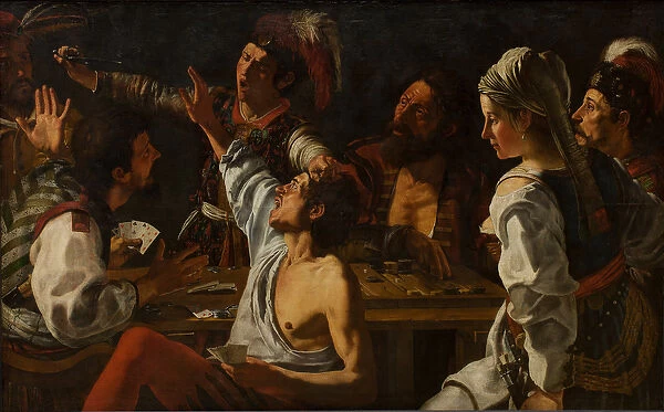 Card and Backgammon Players. Fight over Cards, c. 1620-30 (oil on canvas)