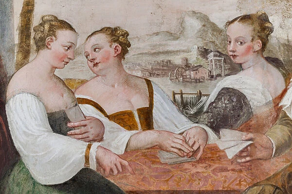Card Game, Main Hall, c. 1570 (fresco)