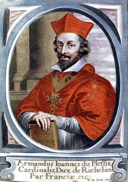 Cardinal Richelieu, 17th century (engraving)