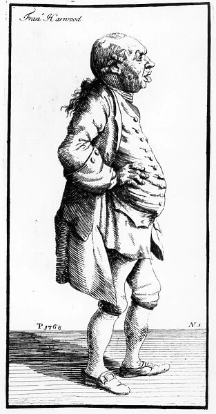 Caricature of Francis Harwood, c. 1770 (etching)