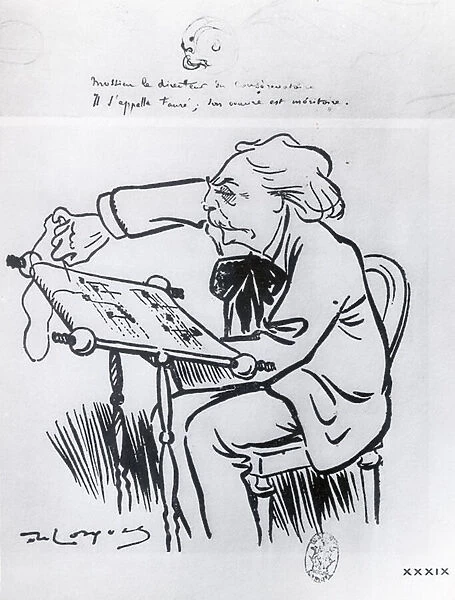 Caricature of Gabriel Faure (1845-1924) (litho)