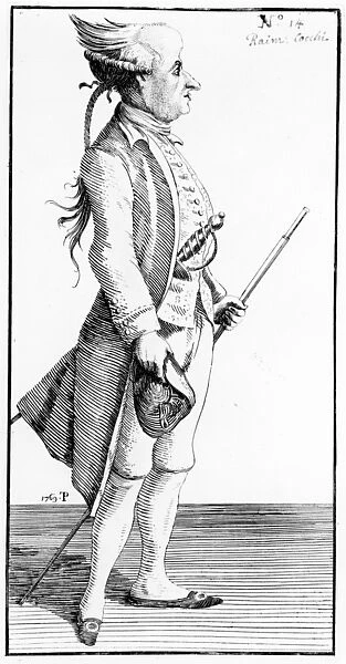 Caricature of Raimondo Cocchi (etching)