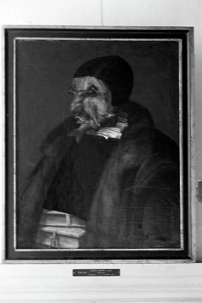 Caricature by reformer Johannes Calvin painted by Giuseppe Arcimboldo, Gripsholm Castle, near Stockholm, Sweden, 1969