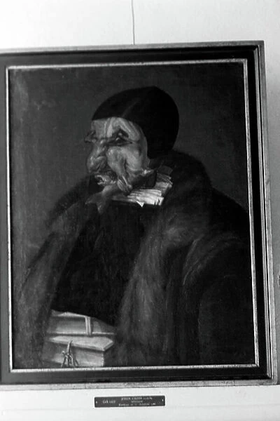 Caricature by reformer Johannes Calvin painted by Giuseppe Arcimboldo, Gripsholm Castle, near Stockholm, Sweden, 1969