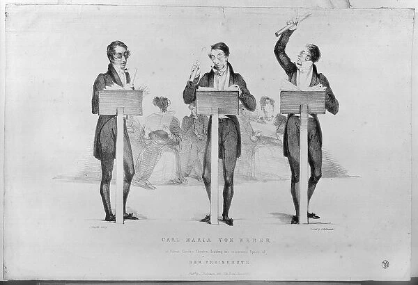 Carl Maria von Weber (1786-1826) at Covent Garden Theatre Leading his Celebrated