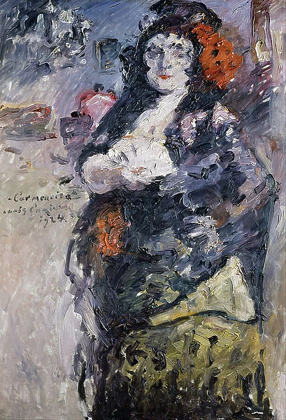 Carmencita, Portrait of Charlotte Berend-Corinth in Spanish Dress, 1924 (oil on canvas)