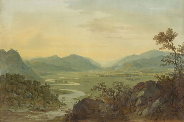 Carne River from Loudoun Castle, Ayrshire, 1804 (w  /  c over graphite on cream wove paper