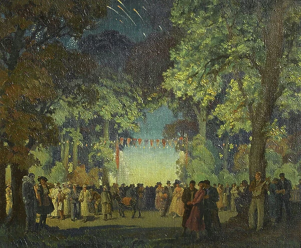 Carnival Night, Memorial Park, Coventry, 1937 (oil on canvas)