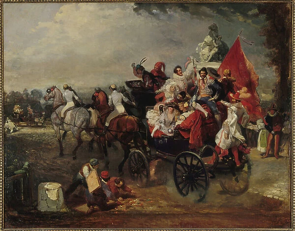 Carnival, Place de la Concorde, 1834 (oil on canvas)
