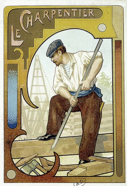 The carpenter - Chromo. 1900
