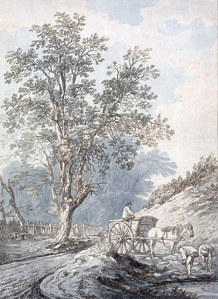 Cart and Horse (soft ground etching)