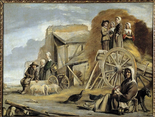 The cart or the return of the hay Painting by Louis Le Nain (1593-1648), 1641 Dim. 0