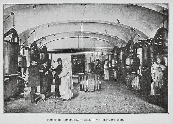 The Carthusians: Fourvoirie, Grande-Chartreuse, The Distilling Room (b / w photo)