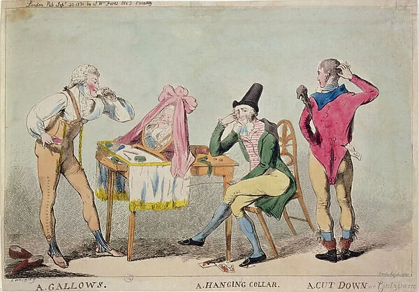 Cartoon of the French aristocratic emigres in England during the Revolution
