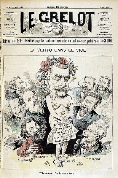 Cartoon on the Panama scandal: 'Virtue in vice: the inventor of the famous hole