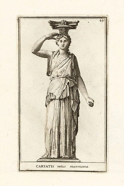 A caryatid from an unknown building in Rome. 1779 (engraving)