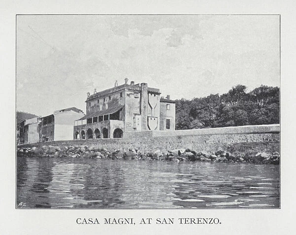 Casa Magni, at San Terenzo (b  /  w photo)