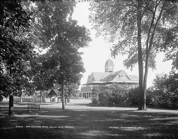 Casino (park side), Belle Isle, Detroit, 1884-89 (b  /  w photo)
