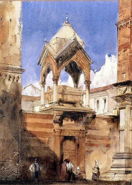 The Castelbarco Tomb, Verona, 1827 (w  /  c on paper)