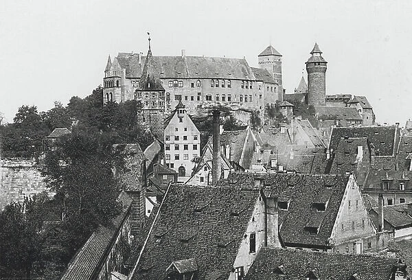 The Castle, Nuremberg (b / w photo)