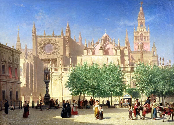 The Cathedral of Seville (oil on canvas)