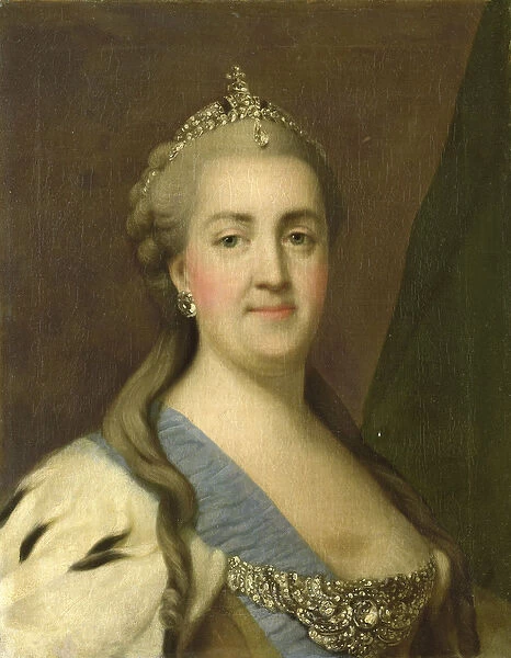 Catherine II (1729-96), Empress of Russia, 1782 (oil on canvas)
