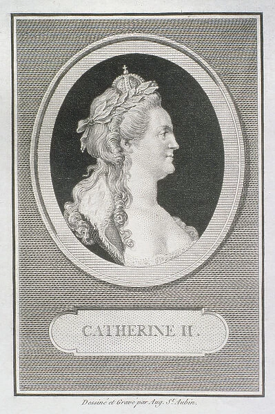 Catherine II (1729-96) (engraving)