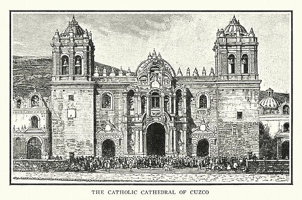The Catholic Cathedral of Cuzco (litho)