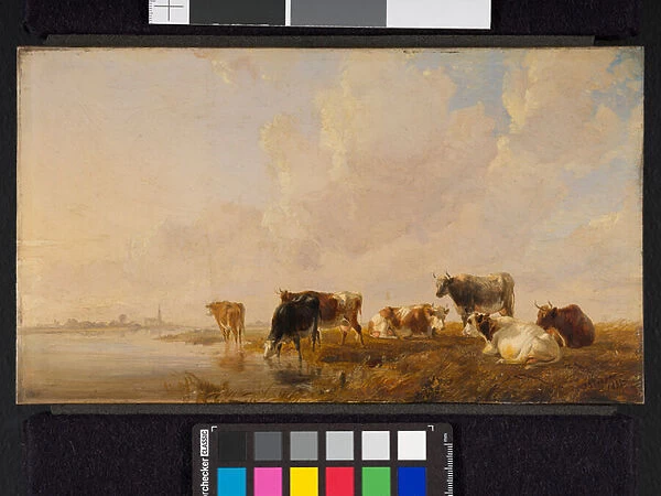 Cattle by a River, 1835 (oil on panel)