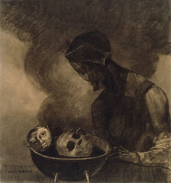 Cauldron of the Sorceress, 1879 (charcoal on paper)