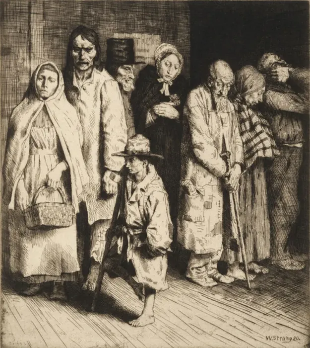 Framed Print : The Cause of the Poor (etching) Framed Print : The Cause of the Poor (etching)