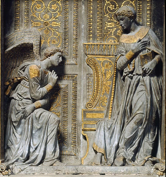 The Cavalcanti Annunciation: detail of the Virgin by Donatello (1386-1466) c