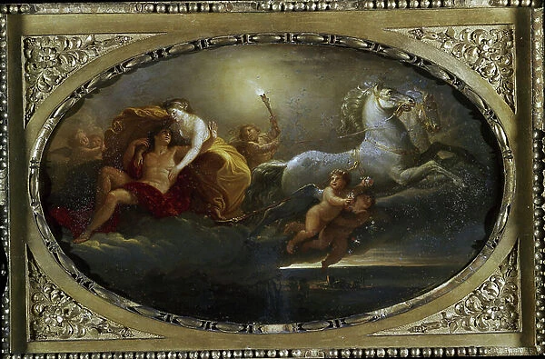 Cefalo and Aurora, 1801 (Oil on oval copper)