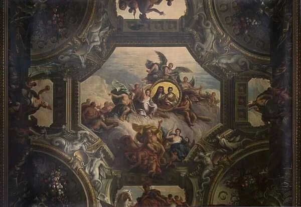 Ceiling of the Upper Hall in the Painted Hall, c. 1707-27 (wall painting)