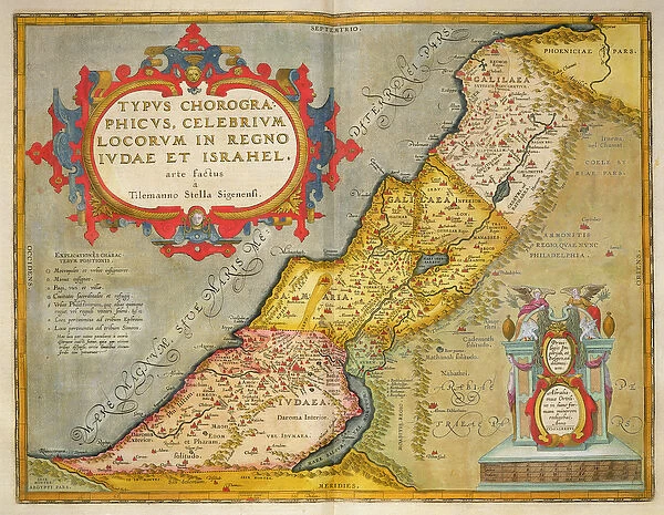 Celebrated places in Judea and Israel, from the Theatrum Orbis Terrarum