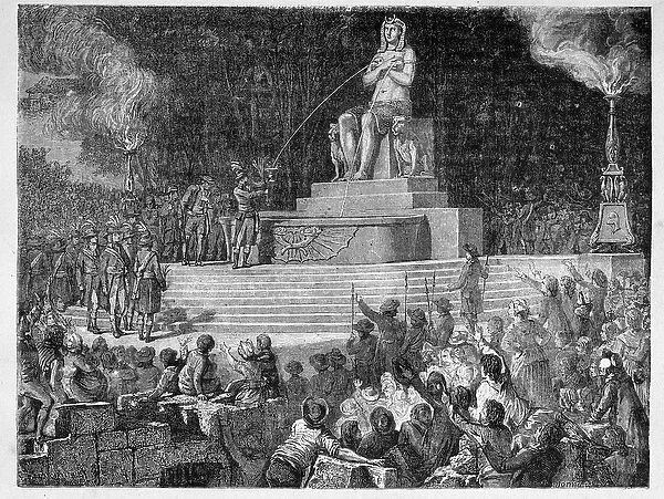 Celebrating the Acceptance of the Constitution, 10th August 1793, engraved by Jonnard